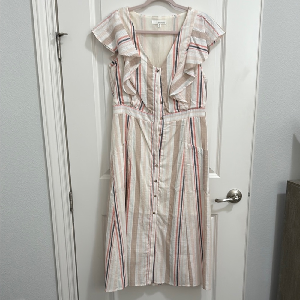 Striped Button-Down Dress